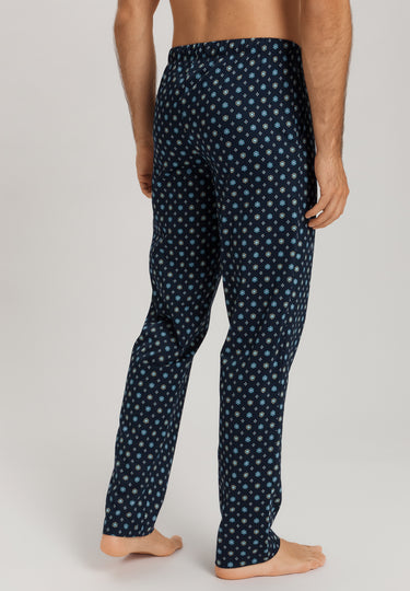 Night And Day Cotton Drawstring Pajama Pants | Black/Periwinkle 75829-3003